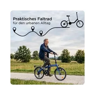 Zündapp ZF20 Speed Folder 20 Zoll Klapprad Faltrad Stadtrad Fahrrad faltbar Klappfahrrad StVZO - Weiß