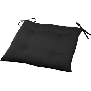 FORNOR 82148 Stuhlkissen, 40 x 40 x 8 cm, Schwarz