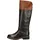 Schlupfstiefel Damen Schwarz/Braun 36