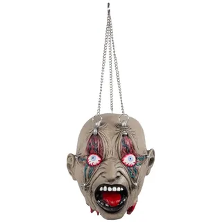 Boland 72271 - Hängender Totenkopf an Ketten, 50 x 21 cm, Party Deko, Horror Deko für Karneval und Halloween