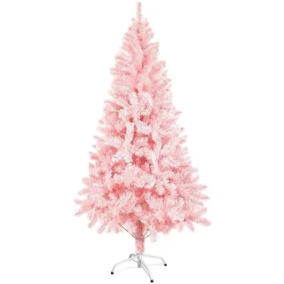 Künstlicher Weihnachtsbaum Rosa, 120cm ca. 200 Spitzen, Weihnachtsbäume Christbaum, mit Metallständer&Klappsystem, Kunstbaum Weihnachten XM033 - Rosa