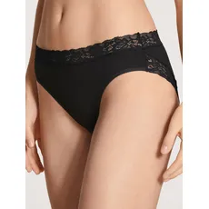 CALIDA Slip »Natural Comfort Lace«, mit Spitze am Bund und Beinausschnitt, schwarz