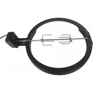 BBQNovation Drehspieß / Rotisserie aus Aluminiumguss für Keramik Grill Kamado Large Kompatibel mit Big Green Egg , Kamado Joe, Monolith Classic 2.0 - Schwarz