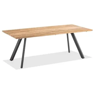 Niehoff Gartentisch 200 x 95 x 76 cm Anthrazit/Teakfarben