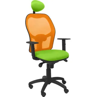 Jorquera Stuhl orangefarbenes Netzgeflecht Bali grün pistaziengrün Sitz mit fester Kopfstütze - Orange