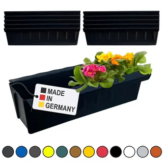 Paletten Blumenkasten 10er-Set Schwarz Einsatz zum an- & Einhängen Pflanzkasten