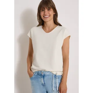 Cecil Damen, T-Shirt mit Waffel-Struktur,