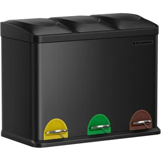 Songmics Mülleimer 45 l Tintenschwarz