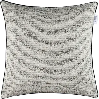 Dekokissen "Treasure", schwarz, B:38cm L:38cm, Obermaterial: 34% Viskose, 20% Baumwolle, 19% Polyester, 13% Polyacryl, 11% Leinen, 2% Polyamid, 1% metallisierte Fasern, SCHÖNER WOHNEN-KOLLEKTION, Dekokissen_Sitzkissen_Kissenhüllen, Dekokissen, mit glänzenden Highlights