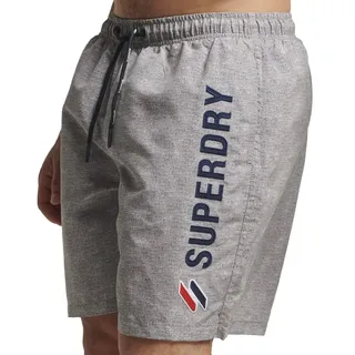 Superdry Code Applque 19inch Badeshorts - Silver Grey Grit - S