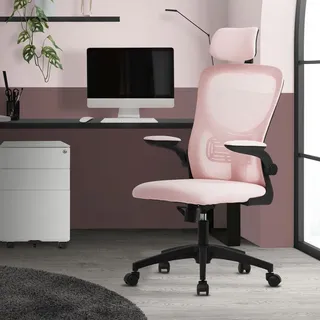 ML-Design Bürostuhl Ergonomisch Kunststoff Rosa