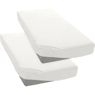 Spannbettlaken OTTO HOME "PAPRIKA", weiß (wollweiß), B:90cm L:200cm, Microfaser-Jersey, Obermaterial: 100% Polyester, Bettlaken, Spannbettlaken, Bettlaken, Laken, in zwei Qualitäten: Fleece & Jersey, pflegeleicht