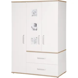 roba Kinderkleiderschrank Pia 134,5 x 55 x 193 cm Eiche weiß