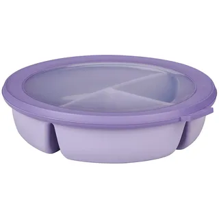 Mepal - Meal Prep Box Cirqula - Bento-Schüssel mit 3 Fächern - Frischhaltedose luftdicht - Mahlzeiten getrennt aufbewahren - Meal-Prep-Boxen & Vorratsdosen - 1000 ml - Vivid lilac