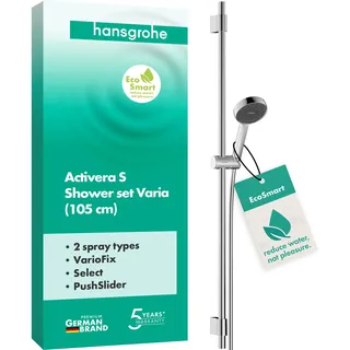 Hansgrohe Activera Select S Duschset 95, 2 Strahlarten, (EcoSmart, mit Duschstange Varia 105cm, 28050000