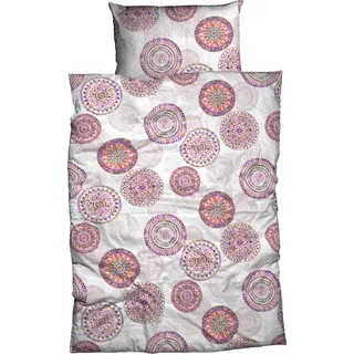 Casatex Rozette verschiedene Mandalas Rosa 135 x 200 cm + 80 x 80 cm