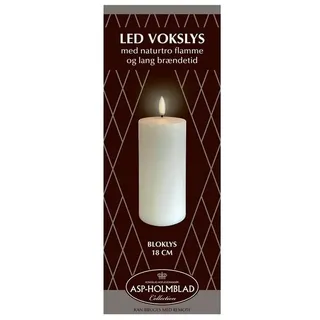 Asp-Holmblad LED-Wachs Stumpenkerze