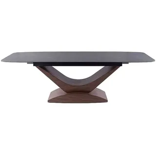 Feldmann-Wohnen Dolce 240 x 76 x 95 cm grau Marmor/Nussbaum