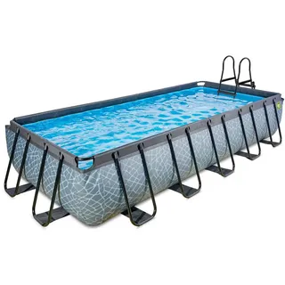 Exit Toys Pool-Set , Grau , Kunststoff , 4-teilig , 250x100x540 cm , Ce , Freizeit & Co, Pools & Wasserspaß, Pools, Aufstellpools
