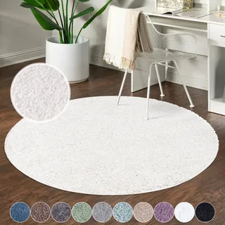 Carpet City "City Shaggy", rund 30 mm Höhe Teppich Langflor, Uni, Shaggy, flauschig-weich,