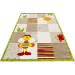 Esprit Kinderteppich »Kids Bee 2.0, ESP-24322« rechteckig 13 mm Höhe Kinder Motiv Biene Kurzflor Teppich, bunt