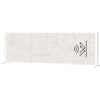 Maul Akustik-Tischtrennwand MAULconnecto 9852602, hellgrau 160,0 x 50,0 cm, 1 St.