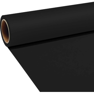 JOBY Seamless Creator Background Paper, Photography Backdrop for Videos, Streaming, Interviews, Backdrops Photoshoot, Props, Size 1.35X11m, Black on, JB01881-BWW