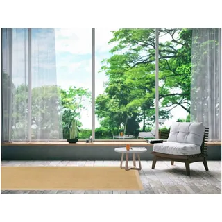 carpetfine Sisal Sisalteppich 80 x 400 cm Beige