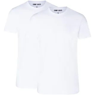 Camp David T-Shirt »T-Shirt 2er Pack«, weiß