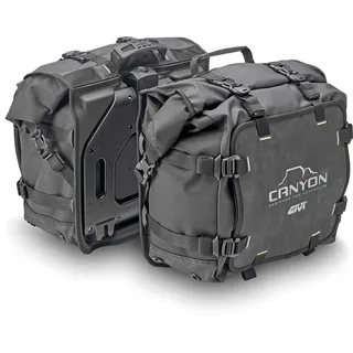 GIVI Canyon GRT720 25+25L, Gepäcktaschen Monokey wasserdicht - Schwarz - 2 x 25 L