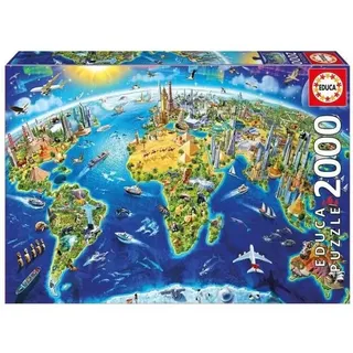Educa World Landmarks Globe 2000 Teile