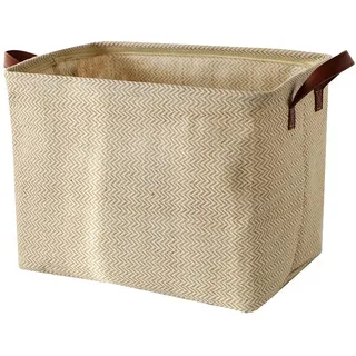 Spesh Aufbewahrungsboxen Jute Aufbewahrungskorb Ordnungsboxen Jute Korb für Schränke/Regal/Schlafzimmer/Wohnzimmer/Kinderzimmer/Badzimmer(38 * 27 * 28cm,Welle Textur)