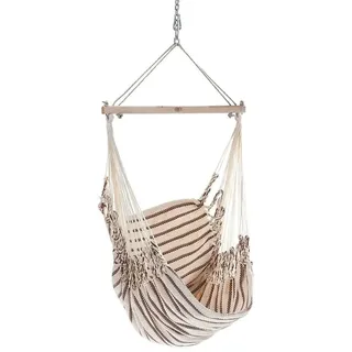 Chico Hängesessel Baumwolle weiß-braun Hängestuhl - Braun