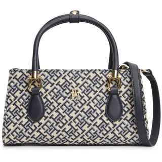 Tommy Hilfiger TH Grace Mini Satchel Jacquard Kunstleder Blue/White