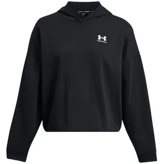 Under Armour Rival Terry Oversize Hoodie Damen 001 black/white S