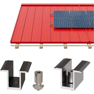 QLS Alu-Mittelklemme 35mm Halterung für Solarmodule 10 Stk