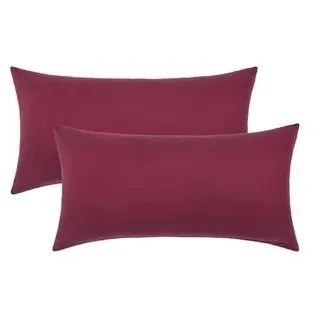 NatureMark Kissenbezug Jersey 40 x 80 cm Bordeaux Rot