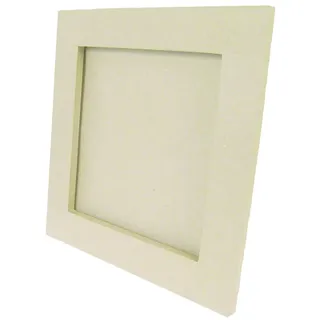 Décopatch CD026C Rahmen zum Aufstellen (aus Pappmaché zum Verzieren und Personalisieren, quadratisch, 19,5 x 19,5 cm, ideal für Ihre Bilder 11 x 11 cm, einfach zum Aufhängen mit Haken) kartonbraun