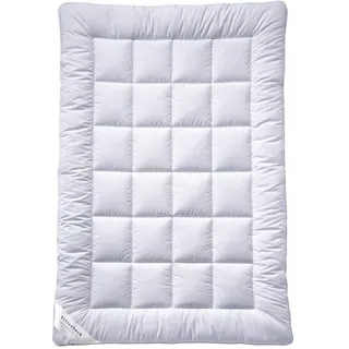 billerbeck Bettdecke S20 DUO - Winterdecke – 155 x 220 cm – AIRFILL® - Hohlfaser-Füllung, Baumwollbezug mit Aloe-Vera-Veredelung, Weiß