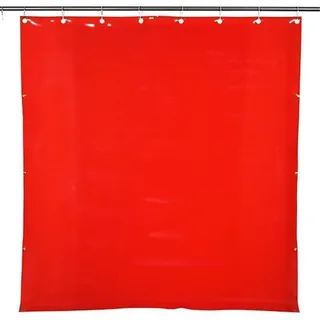 Schweißvorhang orange 1500 x 2,0 mm oben gesäumt mit verstärken Ösen