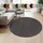 Teppich PACO HOME "Cadiz 630", grau (anthrazit), H:14mm Ø:160cm, Polyester, Teppiche, Teppich, Kurzflor, Uni-Farben, besonders weich, waschbar, Wohnzimmer