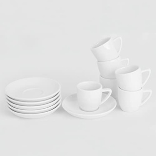 Holst Porzellan CF 008 SET 12 Porzellan Espressotassen 0,06 l ConForm UTA 12-tlg. Set für 6 Personen, weiß, 11 x 6 cm