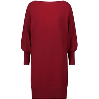 Strickkleid ZERO "Strickkleid strukturiert U-Boot Ausschnitt", Damen, Gr. 44, EURO, lila (cabernet), Obermaterial: 50% Viskose CV. 30% Polyester PES. 20% Polyamid PA., Kleider Strickkleid