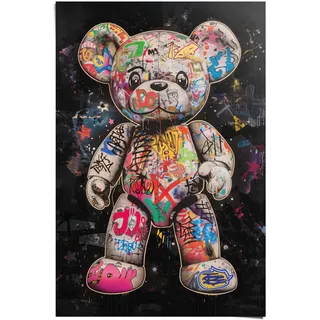 Reinders Poster "Graffiti-Bär" Kinderzimmer - Mehrfarbig - 150 gr. Papier - Tiere - 61x91,5 cm, farbe bild(er): mehrfarbig