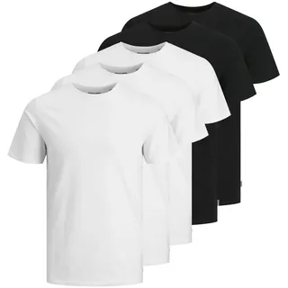 JACK & JONES JJEORGANIC Basic Tee schwarz/weiß M