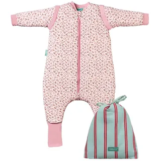 molis&co. Baby-Schlafsack mit Füßen, abnehmbare Ärmel und Socken. 2.5 TOG. Ideal für die Übergangszeit und den Winter. 100% Baumwolle (Oeko-TEX 100). (Misty Rose, 80 cm (2 Jahre))