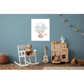 Lüttenhütt Bild mit Rahmen "oder Poster, Koala mit Herz im Heißluftballon" Ballonfahren  Bär  Fantasy  Heißluftballon  Koala  Tiere 1 Stk. tlg. HD Premium Druck, farbe bild(er): bunt