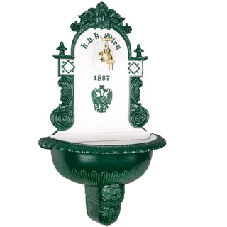 Waschbecken Brunnen Wandbrunnen 72cm Alu Garten im antik Stil Österreich Wien