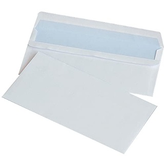 Selbstklebende Briefumschläge OFFICE PRODUCTS SK DL 110x220mm 75gsm 10St Weiß / / Typ-Selbstklebend/Art-SK/Farbe-Weiß/Format-DL/Flächengewicht (g/m2)-75 / Abmessungen (mm)-110x220