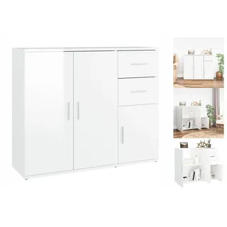 vidaXL Sideboard Hochglanz-Weiß 91x29,5x75 cm Holzwerkstoff